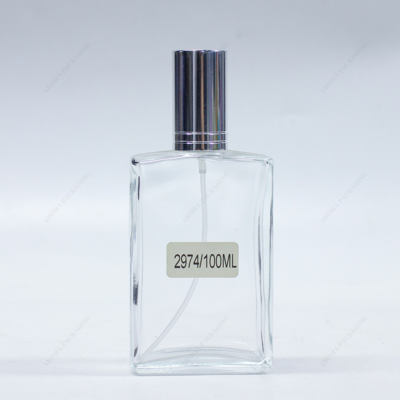 Frasco de perfume de vidrio de 100 ml con tapa