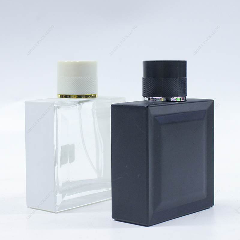 Frasco de perfume de vidrio de capacidad personalizada con tapa