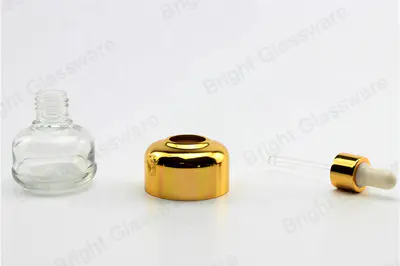 Luxury design electroplating color 30ml glass bottles and jars wholesale 
