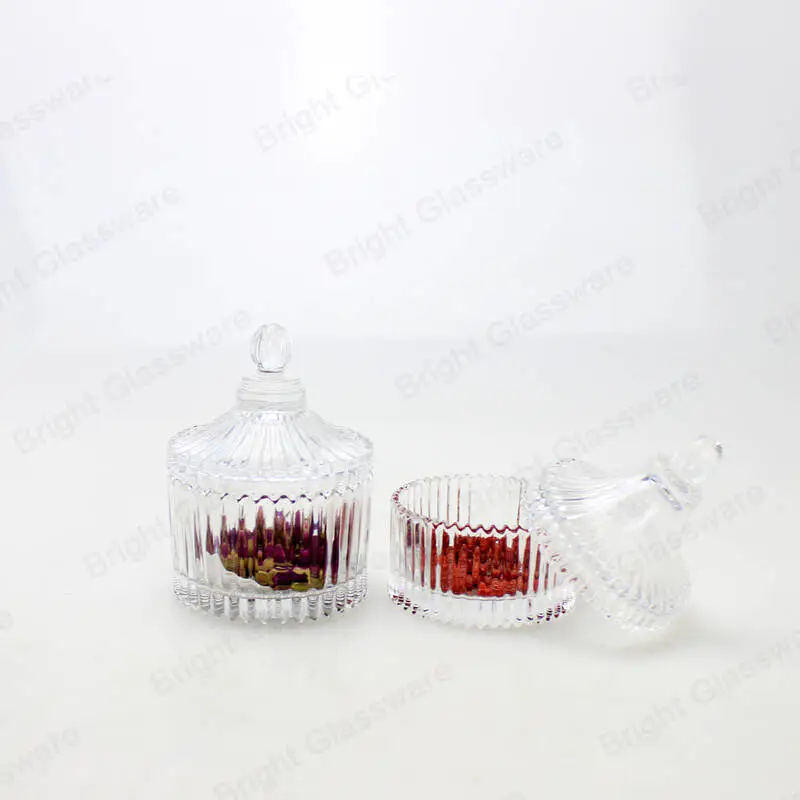 Mini glass candy jar transparent storage container for wedding favors gifts