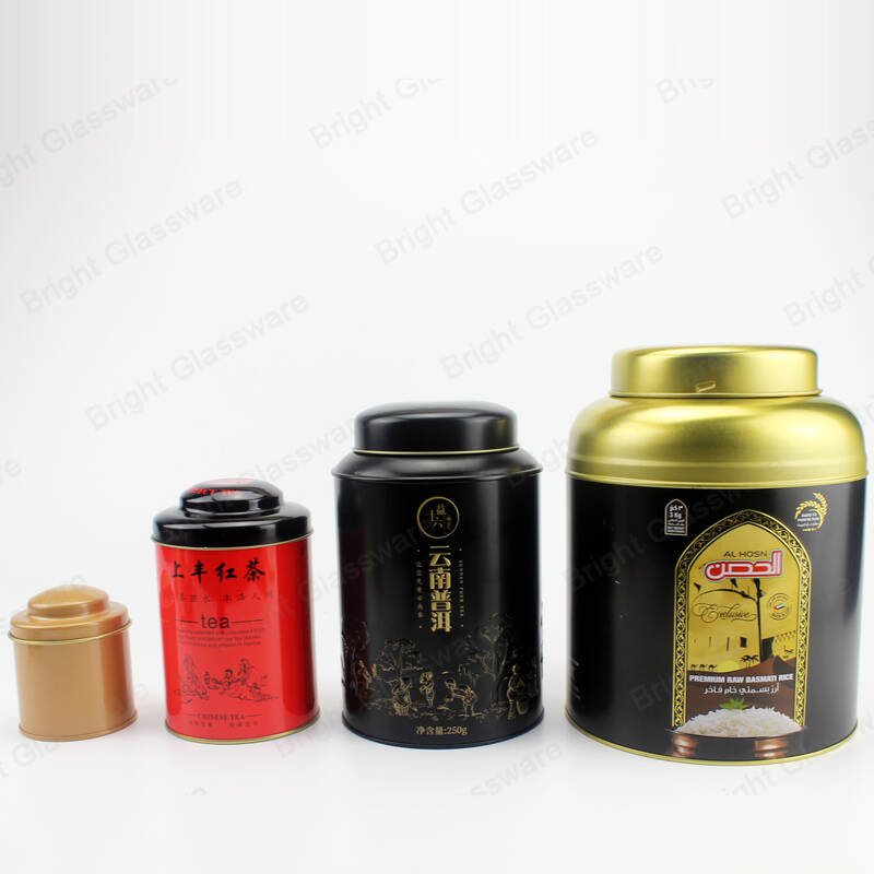 Vente en gros Nouvelle boîte de fer blanc de luxe Logo personnalisé pour le thé et le sucre