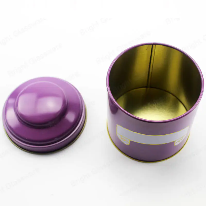 紫粉色红色蘑菇形罐头咖啡金属盒糖包装礼品盒