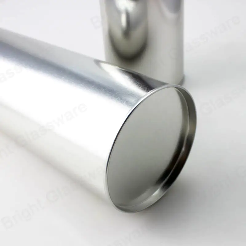 custom silver round tin box for snack potato chips packaging cylinder tube nuts tin can