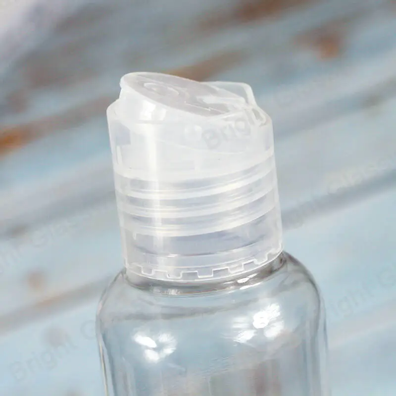 24 410 clear smooth flip top disc plastic cap for bottle