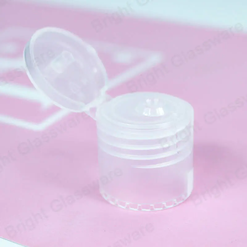 20/410透明PETプラスチック24mmフリップトップキャップ、化粧ローションボトル用