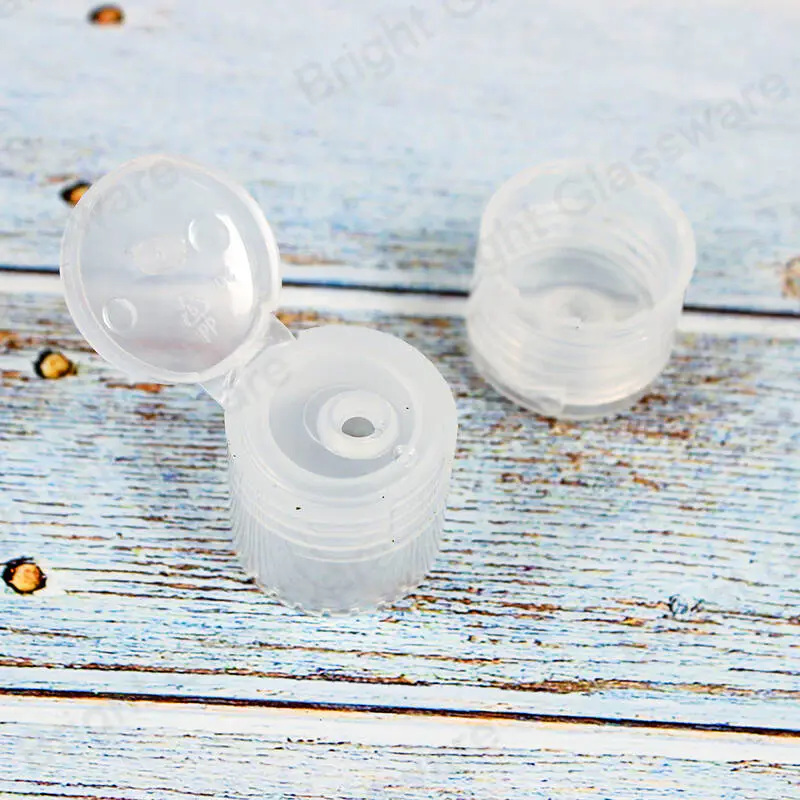 20/410 clear pet plastic 24mm flip top cap for cosmetic lotion bottle