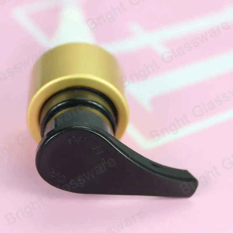 High quality plastic 24/410 black gold lotion pump cap for shampoo bottle