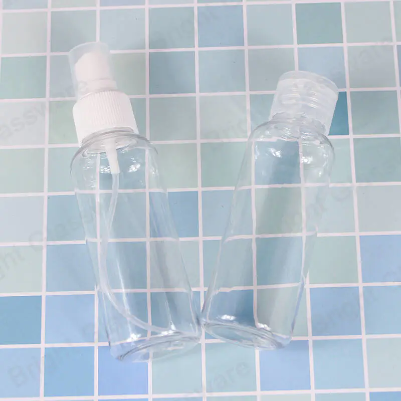 100ml clear empty plastic  spray bottles Pet perfume spray bottle with fine mist sprayer