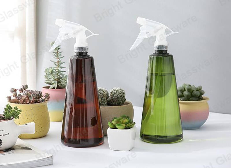 Wholesale household daily garden cleaning plastic PET trigger sprayer bottle with pressure water mist sprayer