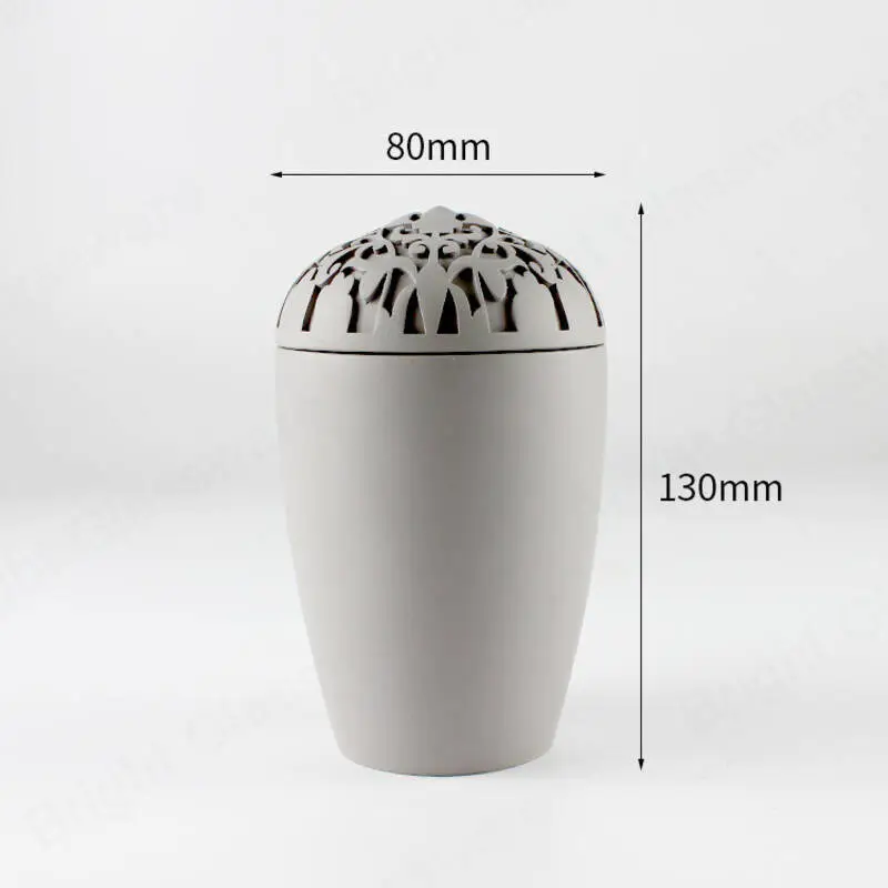 grey concrete candle container with decoration lid in Shenzhen