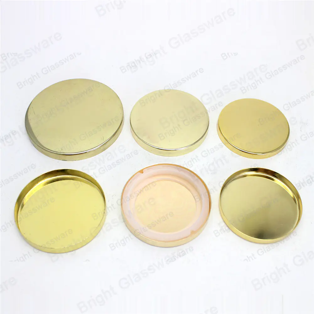 103mm 152mm metal lid for large glass candle cup/ container candle with gold lid
