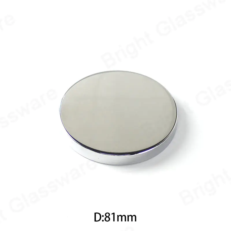 electroplating color silver candle caps,81mm/82 mm metal lids for candle jars 