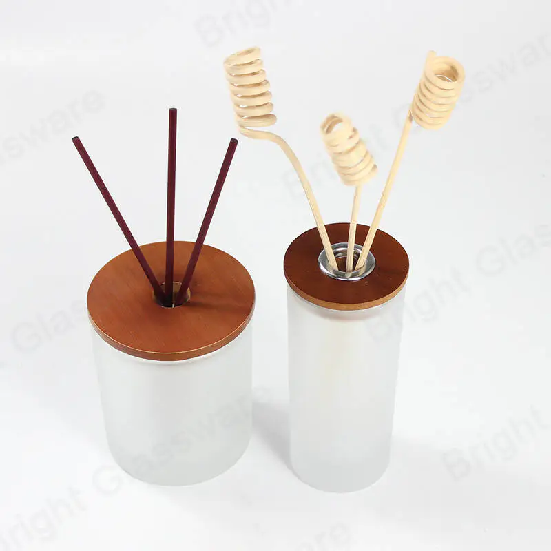 Custom natural wood cap essential oil reed wooden diffuser lid with ring and hole for home use
