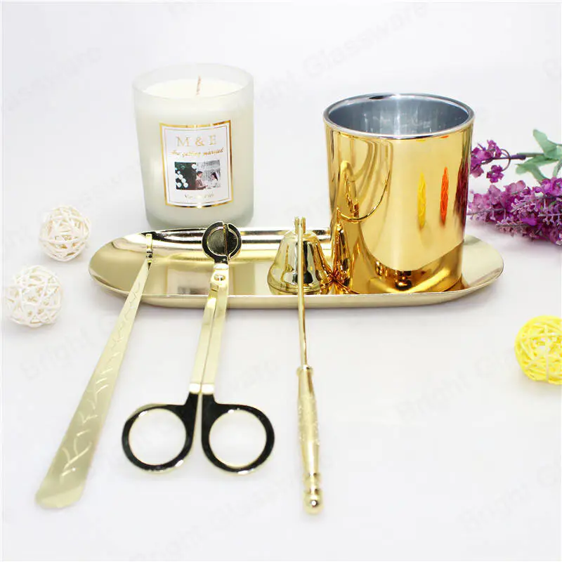 stainless steel candle repair tool kit set brass gold wick trimmer candle dipper snuffer
