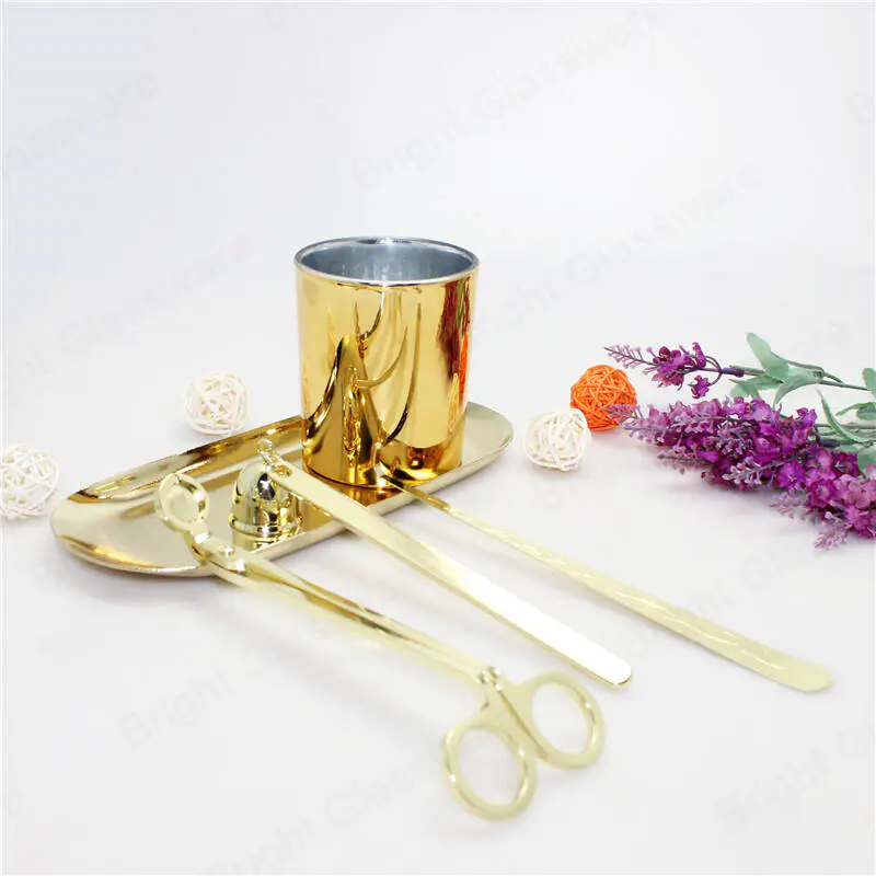 stainless steel candle repair tool kit set brass gold wick trimmer candle dipper snuffer