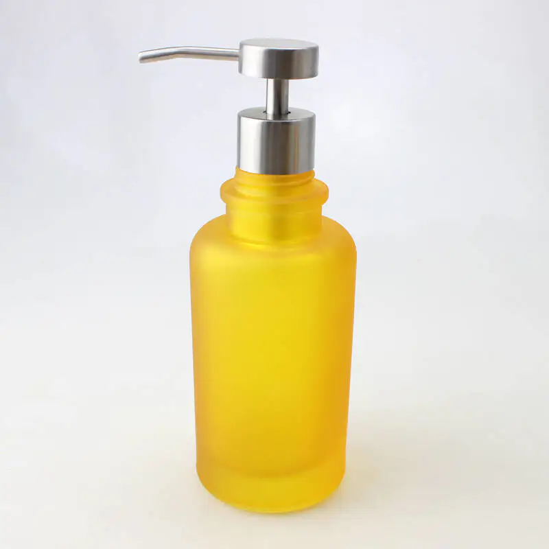 luxury soap dish box soap dispenser tumbler mug tooth brush holder yellow glass bathroom accessories sets