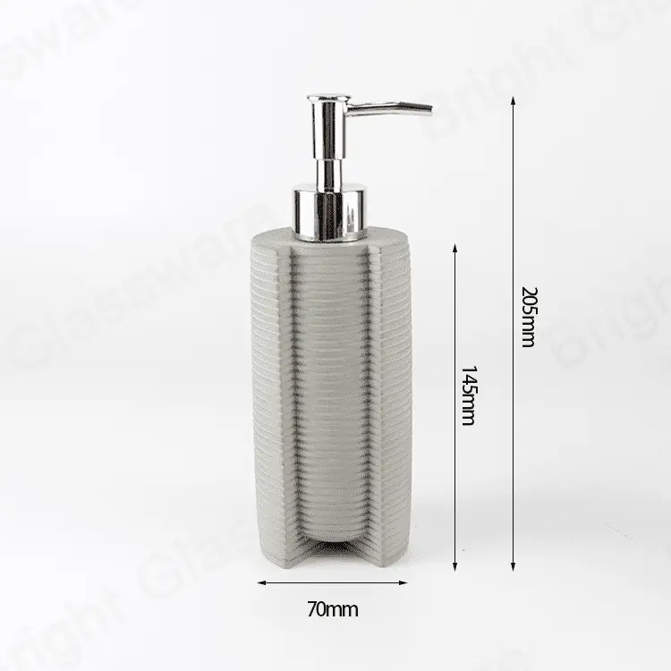 custom fashion personalized 6pcs bath accessories set modern bathroom accessories concrete lotion soap bottle