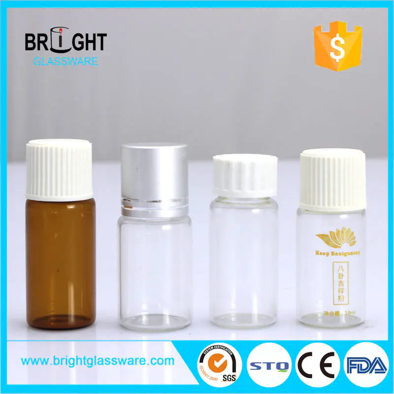 10ml 15ml clear & amber wide mouth PET plastic reagent bottle laboratory with screw cap