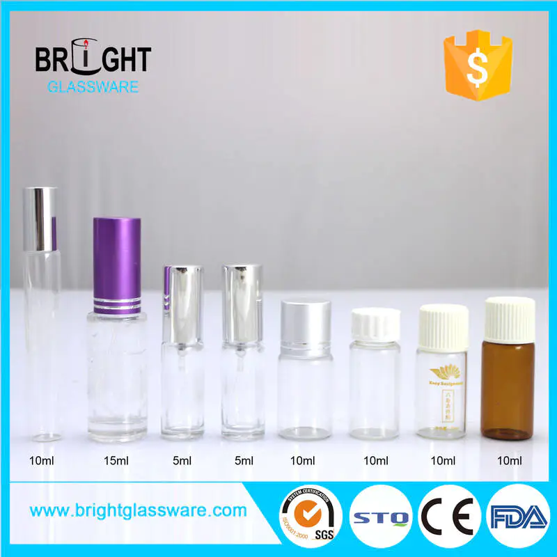 10ml 5ml glass perfume bottles atomizer parfum bottles with spray scent pump 