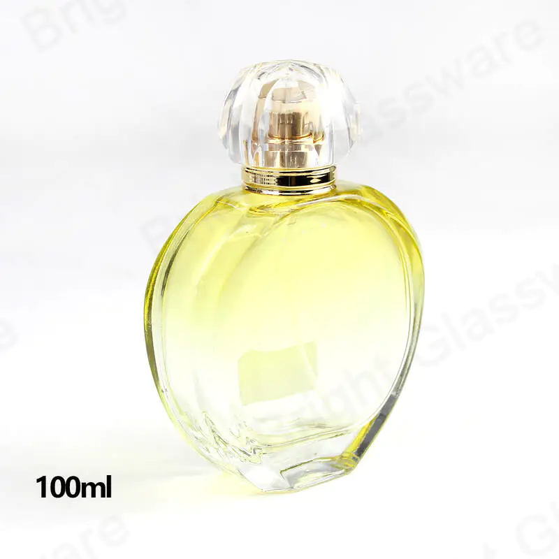 vintage travel refillable round glass perfume bottles with atomizer spray