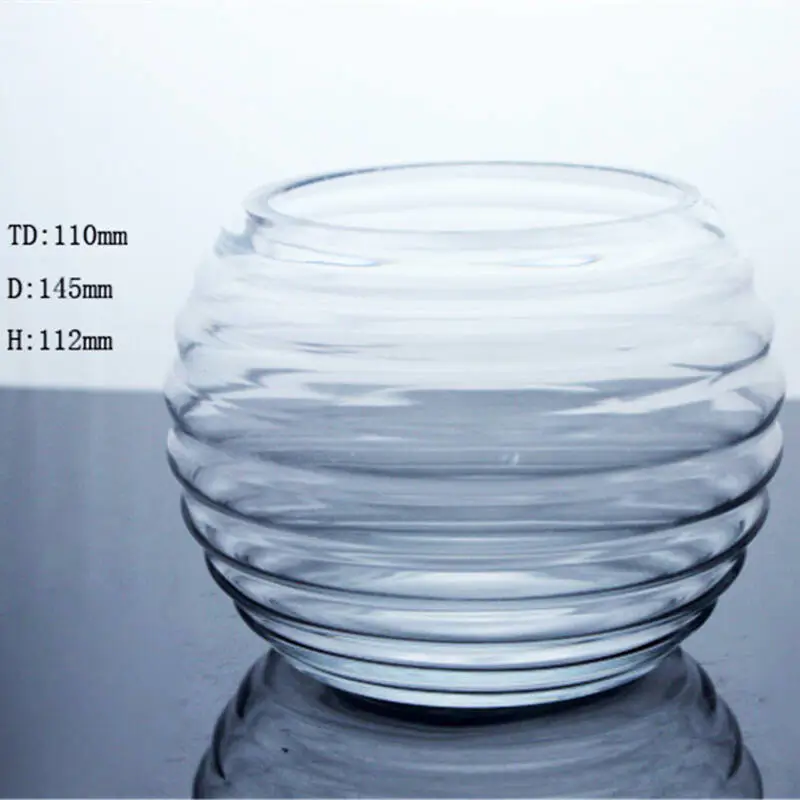 hydroponic plant tabletop glass round fish bowl vase for sale