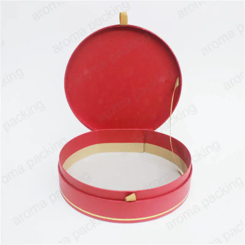 wholesale custom luxury food packing gift box large round mooncake packaging box