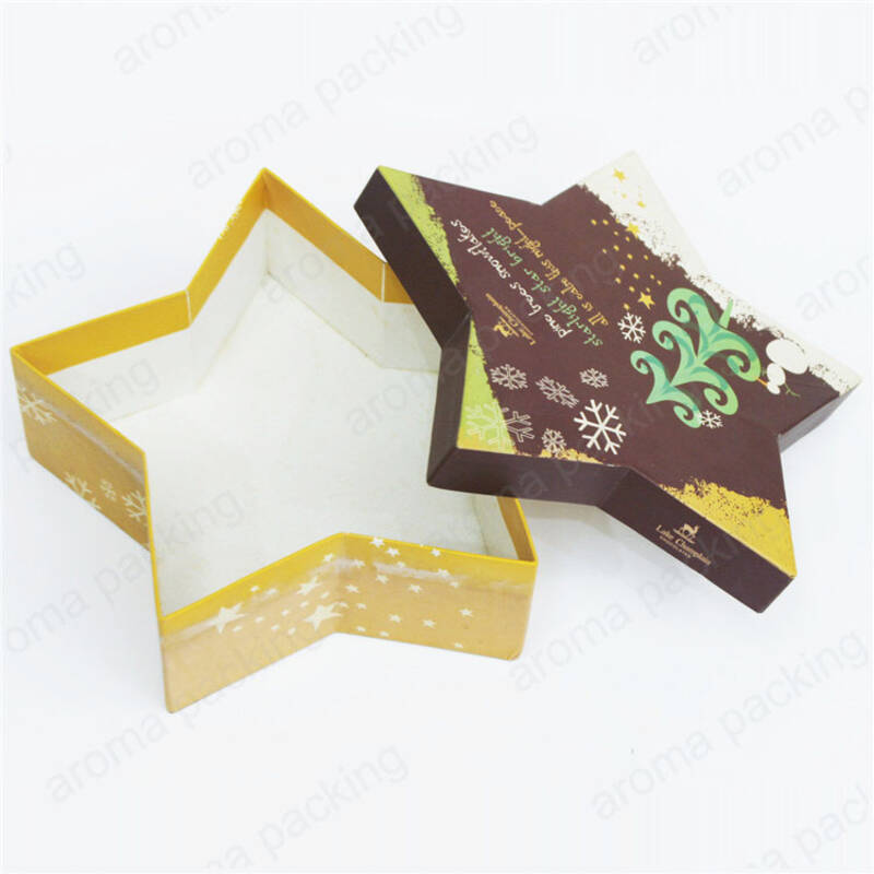 custom star/christmas trees shape printed chocolate packaging box,candy/cookie boxes packaging for Christmas /Valentine's Day