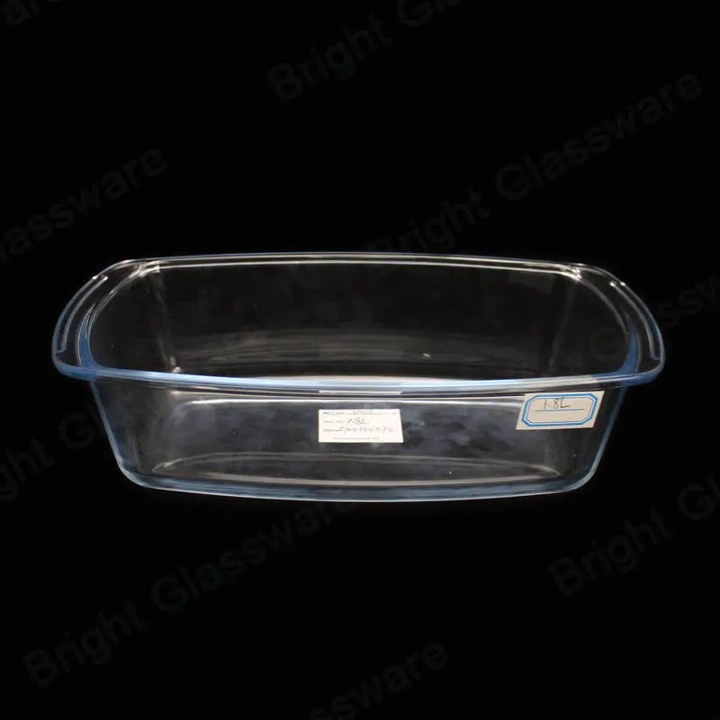 1.8L kitchen bread/loaf baking tray borosilicate glass bakeware glass bake pan 