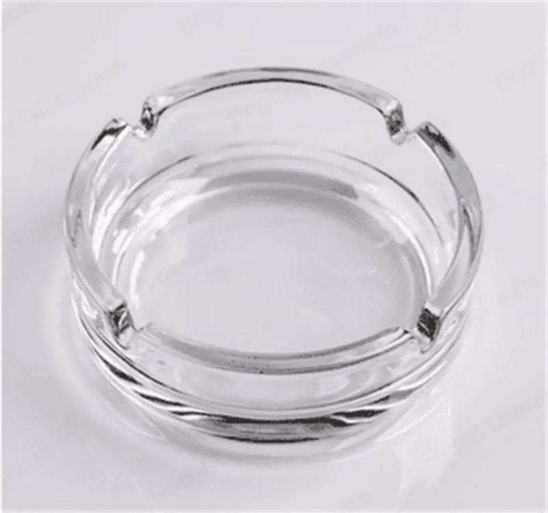 classical heat-resistant clear round crystal glass ashtray for smoking cigar tobacco