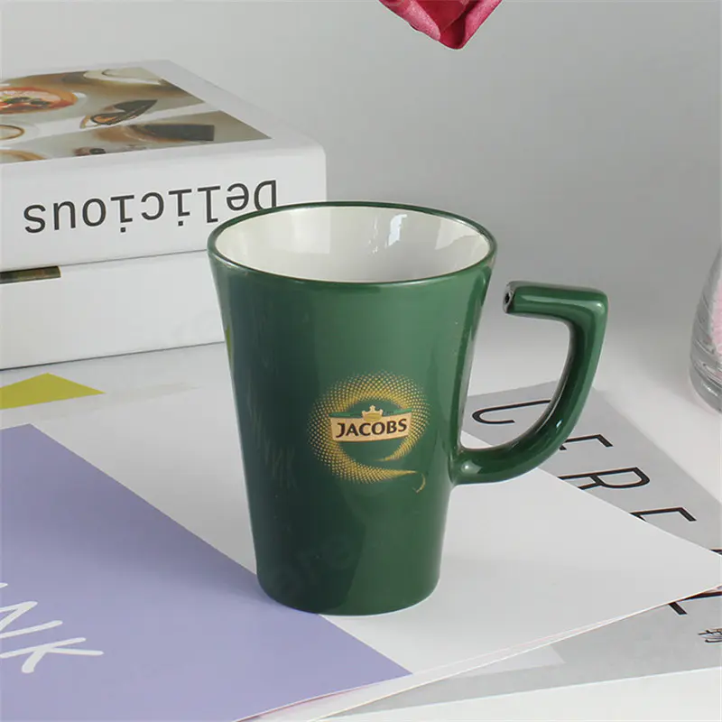 قابلة لإعادة الاستخدام الخزف الشاي الحليب كابتشينو القهوة فنجان القهوة أكواب السيراميك مع شعار حسب الطلب