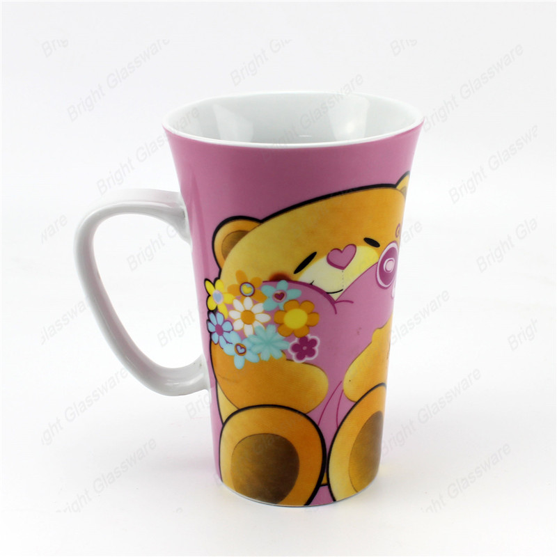 الجملة مخصص الطباعة شعار الشاي فنجان القهوة عيد الميلاد السيراميك القدح مع مقبض