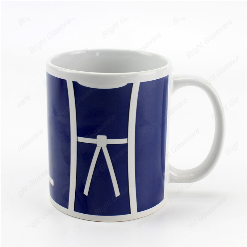 مخصص صائق تصميم شعار عادي الأزرق التسامي السيراميك القهوة القدح