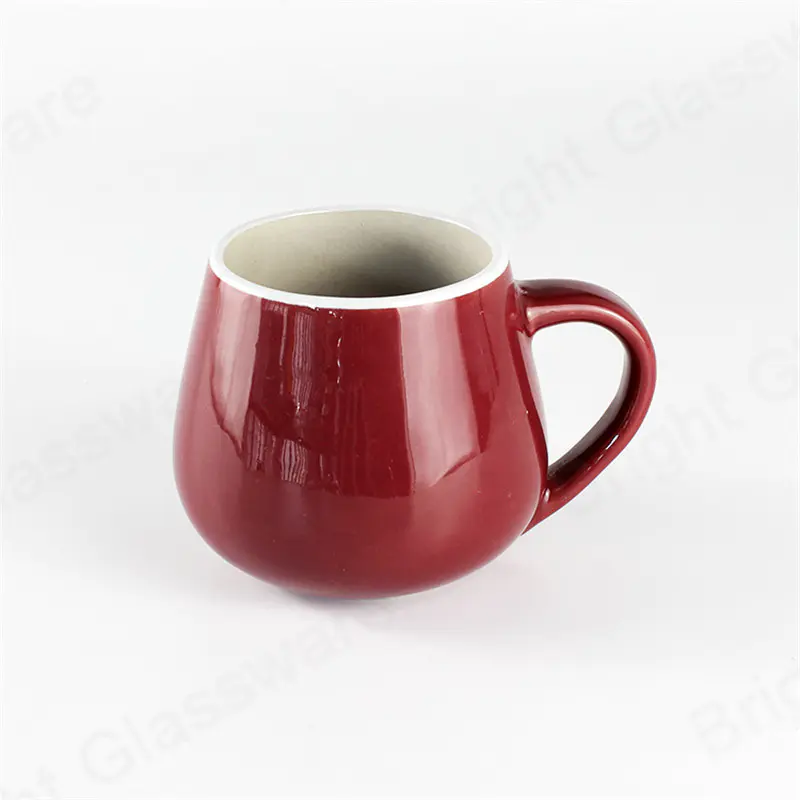 hot selling Nordic style 200ml red porcelain espresso coffee cup ceramic tea mug