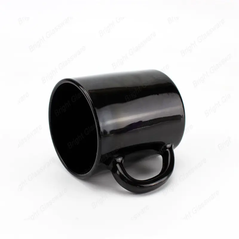 tasse à café en porcelaine émaillée promotionnelle tasse en céramique noire