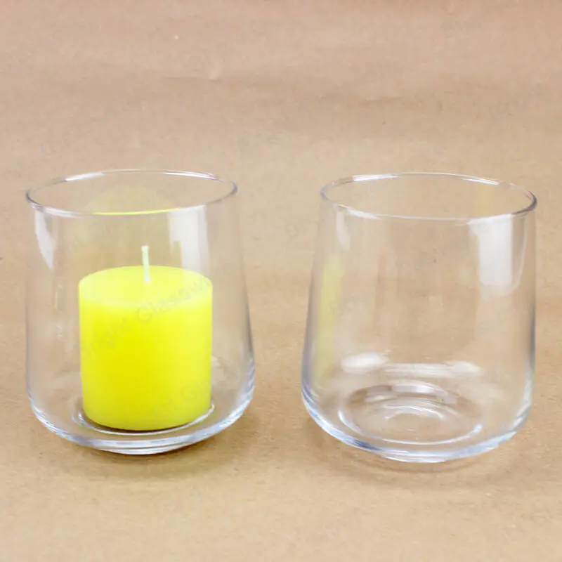 high quality vintage empty blown clear glass candle jar for scented candle