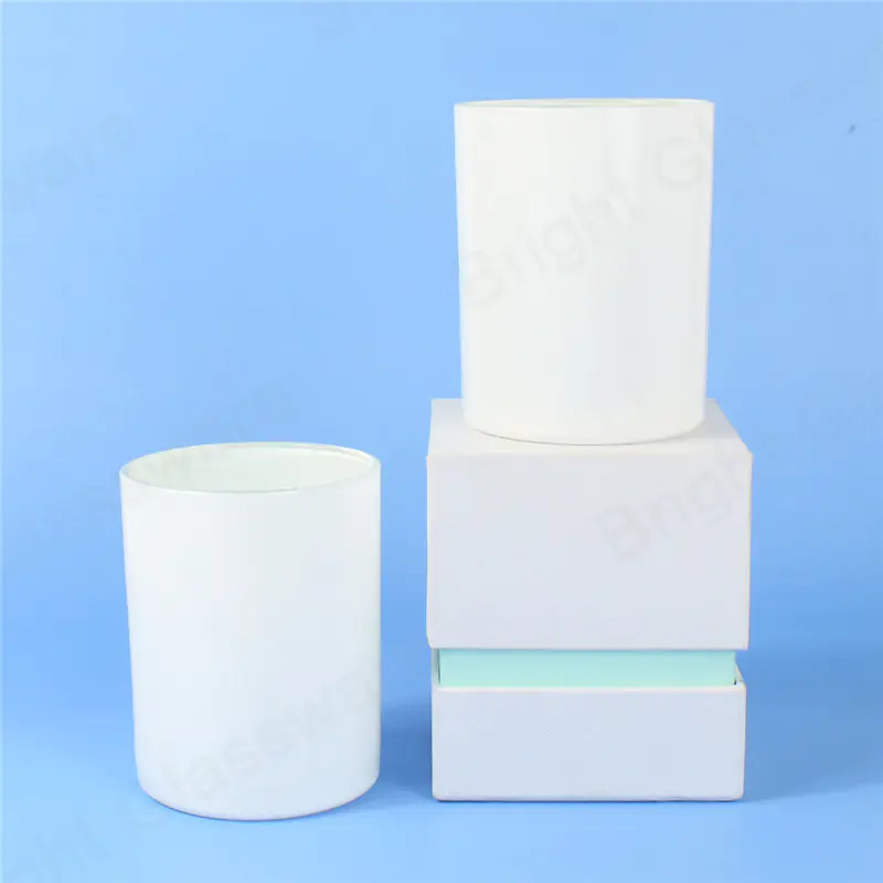 270ml peinture vide verre blanc bougeoirs pour la fabrication de bougies