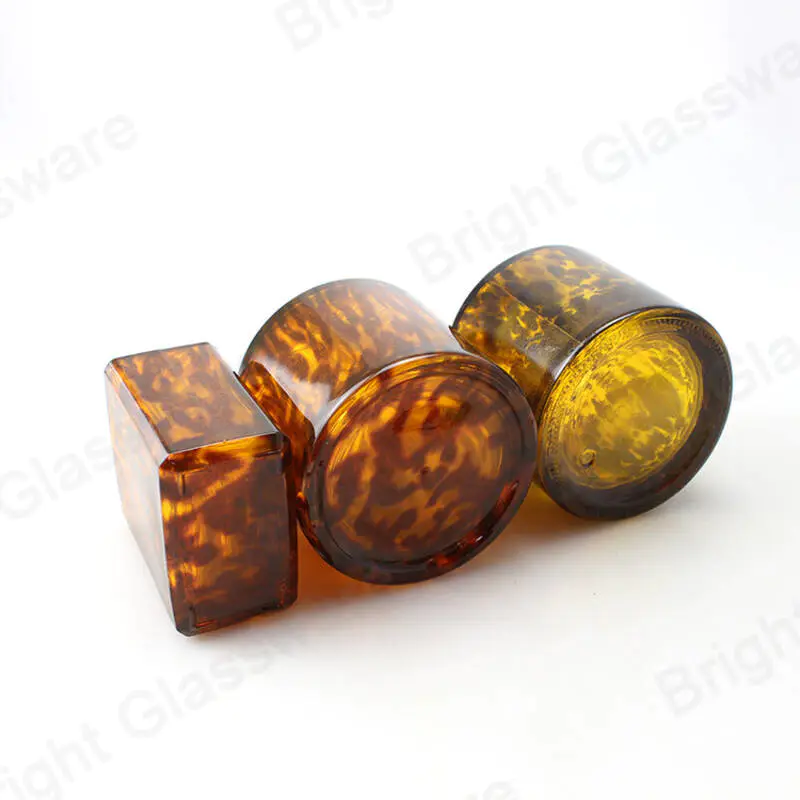 Nouveau design 100 ml brun ambre verre léopard imprimer flacon de parfum