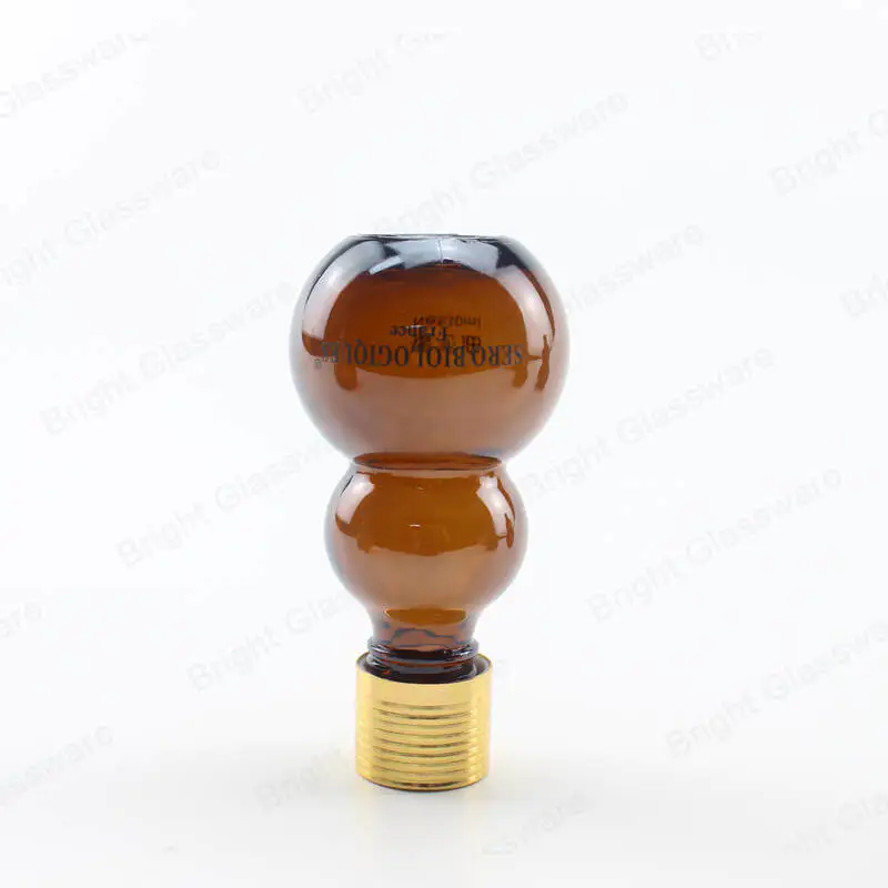10ml 20ml 30ml 50ml calabaza de vidrio cucurbitácea botella para aceite esencial impresión de logotipo personalizado