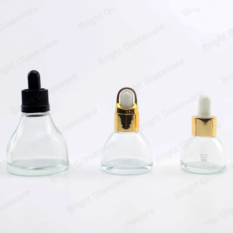 15ml 20ml 30ml cone shape glass bottle essential oil dropper glass bottles essence in skin care serum