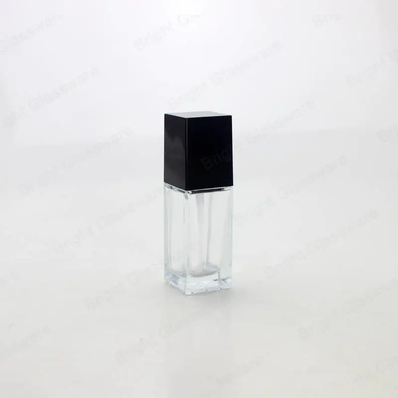 Индивидуальный логотип частная торговая марка квадратные пустые стеклянные бутылки для лака для ногтей с кистью для продажи