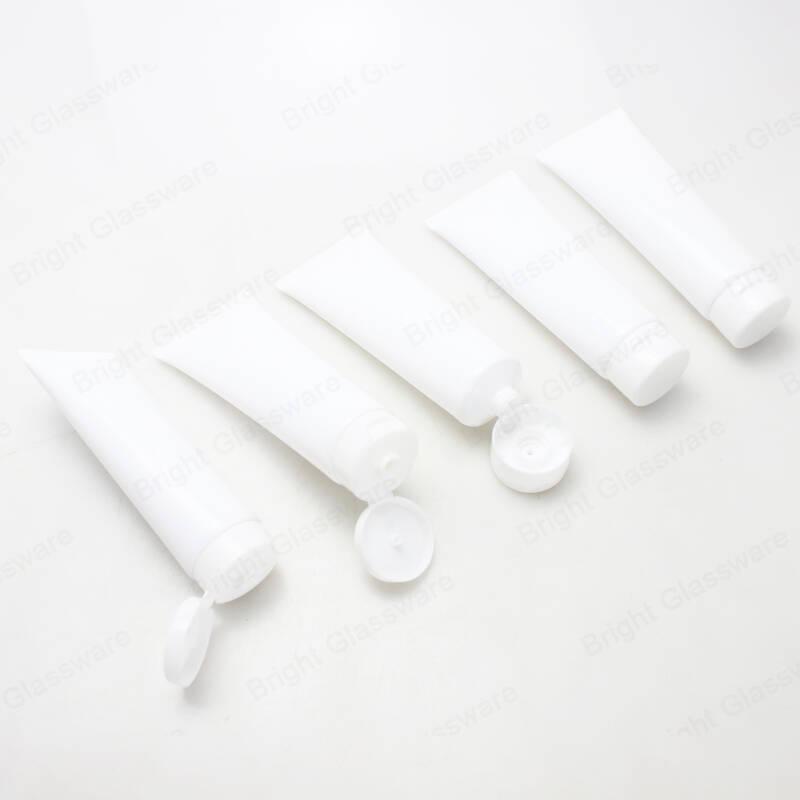 50 мл 100 мл пластиковый белый косметический тюбик упаковка тюбик сжатие