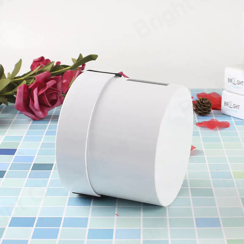 Caja redonda de tubo blanco para el embalaje de regalo del frasco de velas