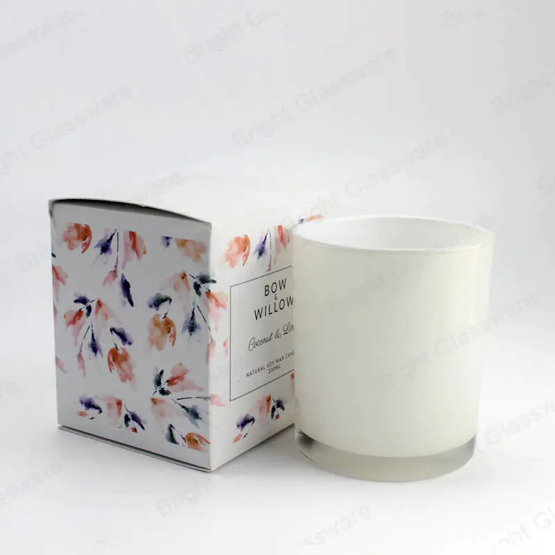 Изготовленная на заказ ручка CMYK 4-цветная печать Переработка тонких белых карт бумажных коробок Печать свечных коробок