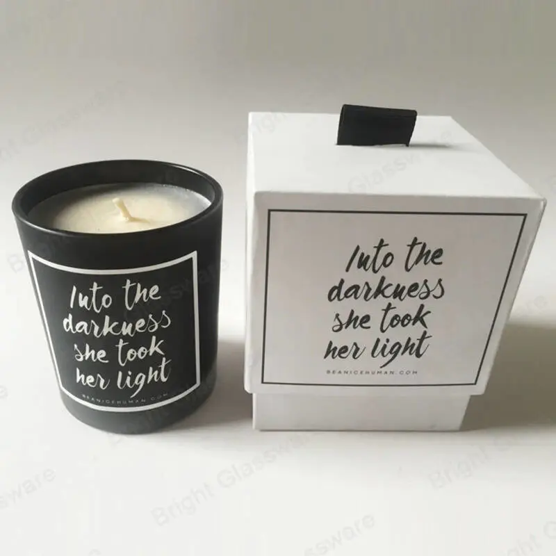 Cajas de velas blancas de cartón rígido con cinta para el embalaje perfumado de cera de soja