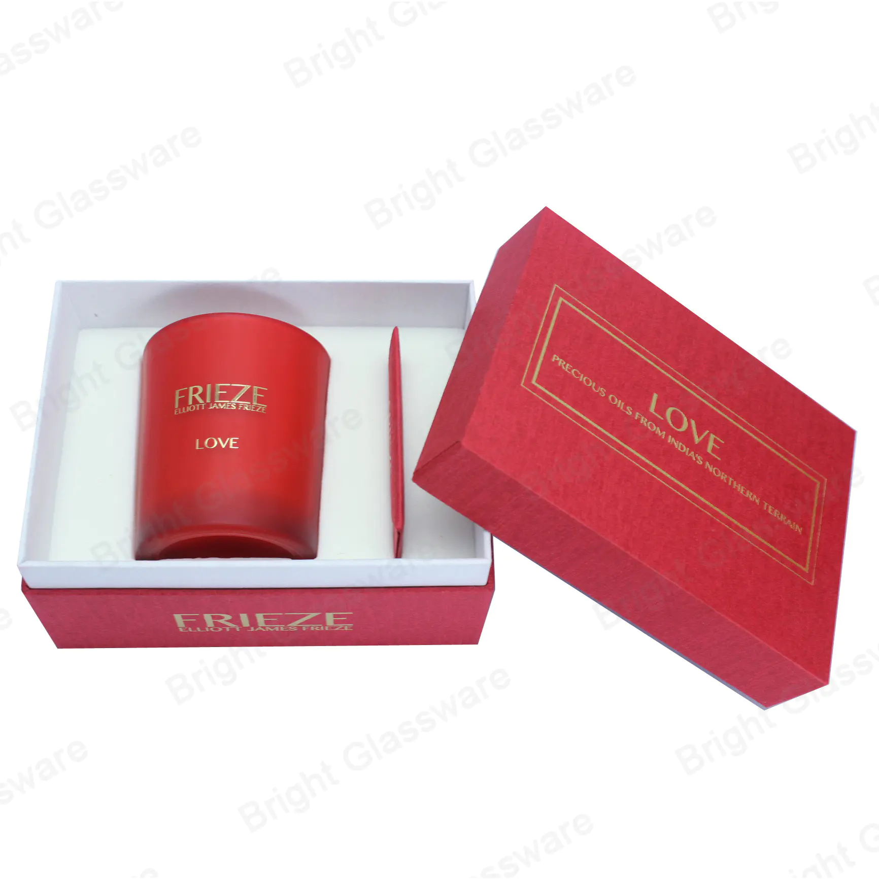 индивидуальная персонализированная ароматизированная свеча банка красного цвета свадебная коробка со свечами с открытками