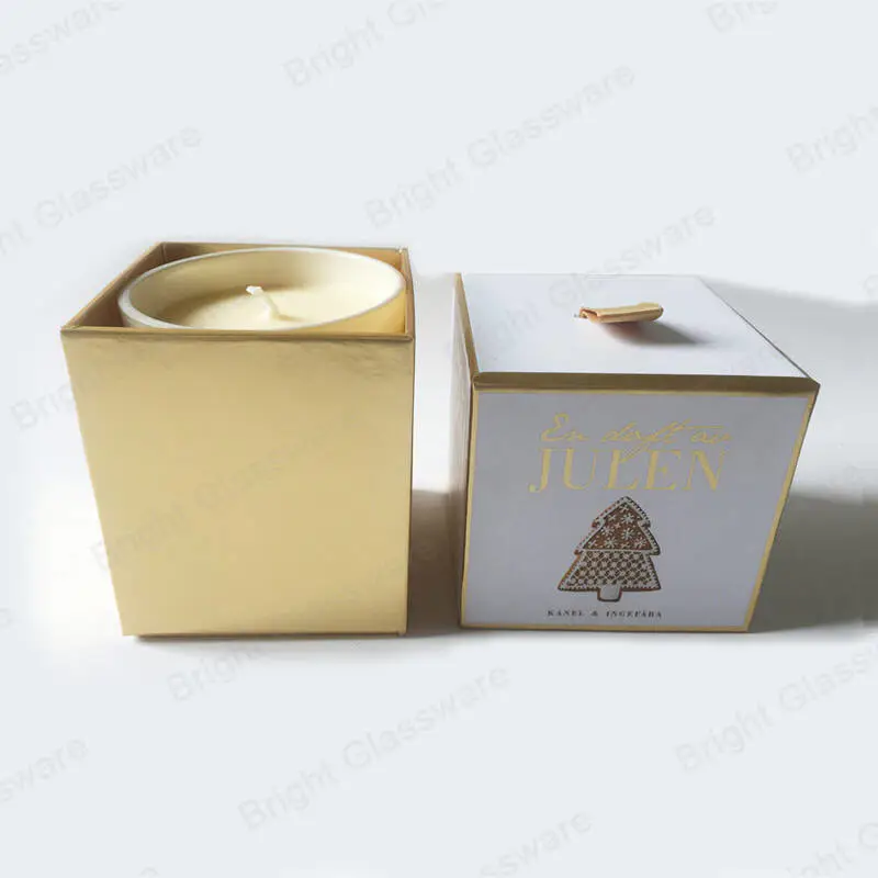 Boîte en carton de sapin de Noël personnalisée Boîte de bougies de Noël pour bougie parfumée