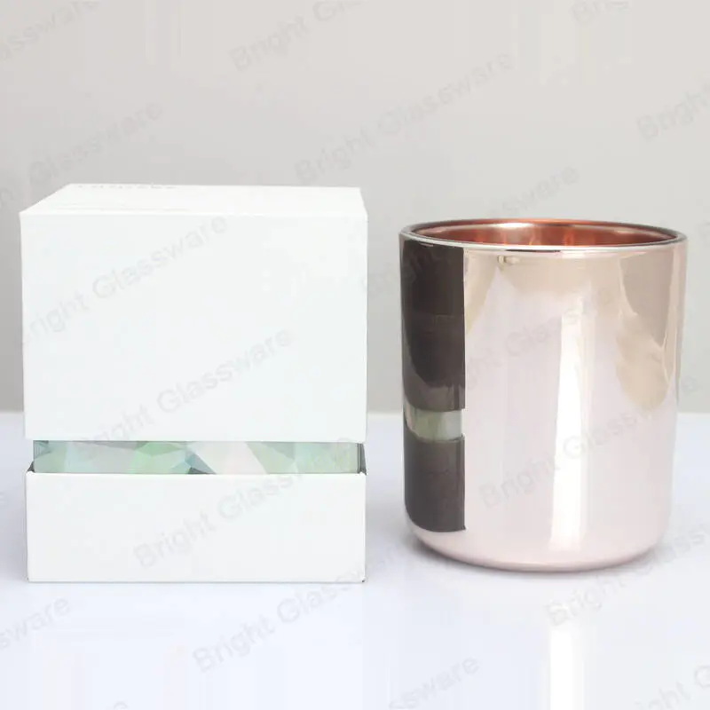 Logo d’impression personnalisée Luxe Carton rigide Boîte à Bougies Carré pour Bogie en verre Pot