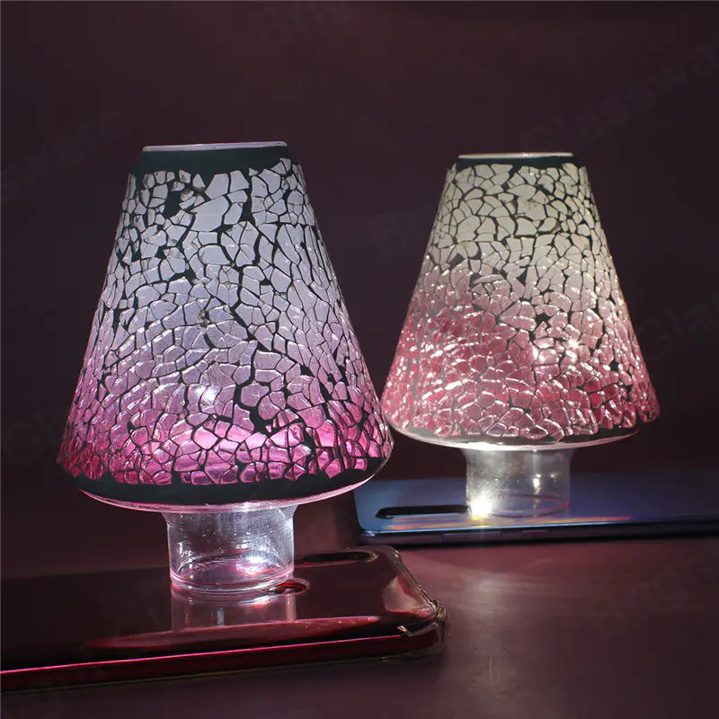 DIY turc marocain lampe de table tissu mosaïque en verre forme