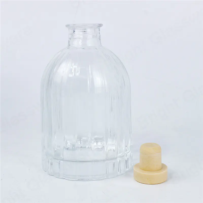 8 унций стеклянная прозрачная тростниковая диффузорная бутылка с пробкой и палочками
