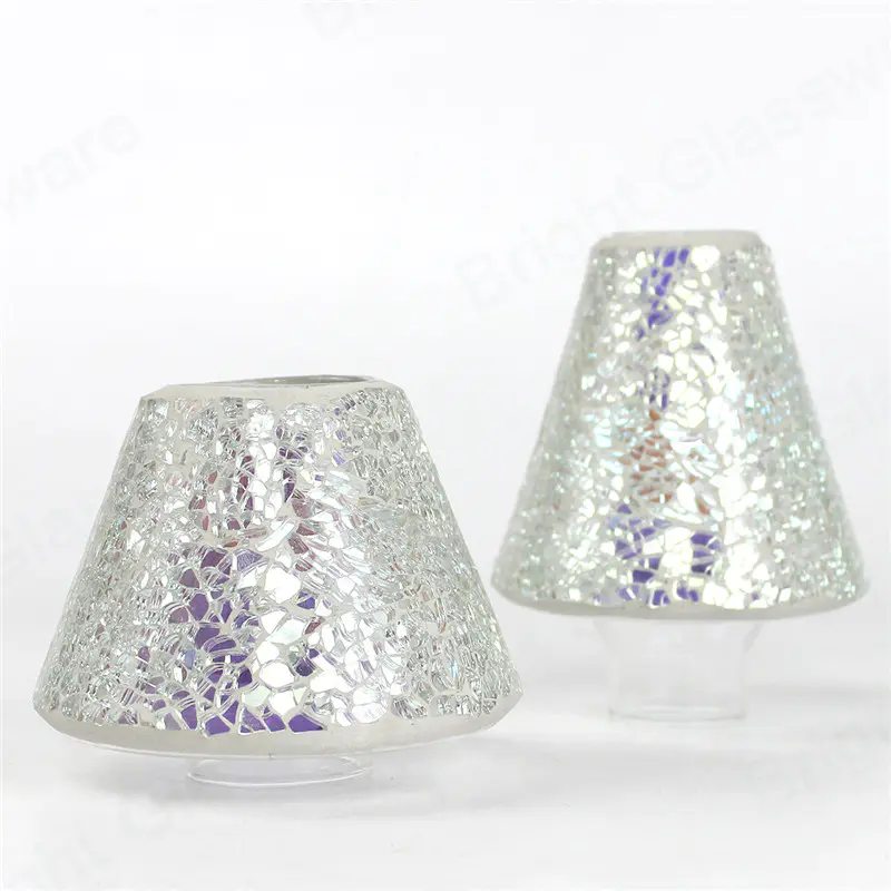 good quality blown made silver mosaic glass lamp
